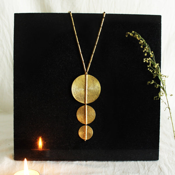 Raw Brass Tribal Neckpiece