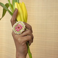 Kundan ring (square)