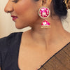 Fuschia Meena Earrings