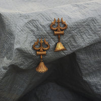 Imperfect by design, our Trishul earrings are made with unpolished brass. These earrings make a very bold style statement and is a unique gift for your mother, sister, wife or friend.